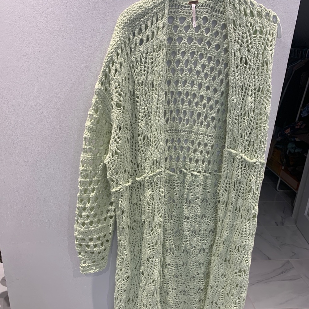Free people crochet cardigan